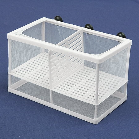 - Dual Two Spaces Net Breeder Breeding Aquarium Fish Tank Hatchery Partition Case