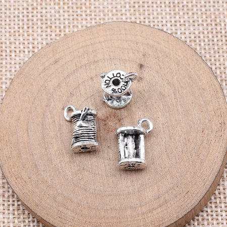 HOOUN 70 Pcs Tibetan Silver Wire coil Charms Pendant 14x10MM DIY Jewelry Making C15770