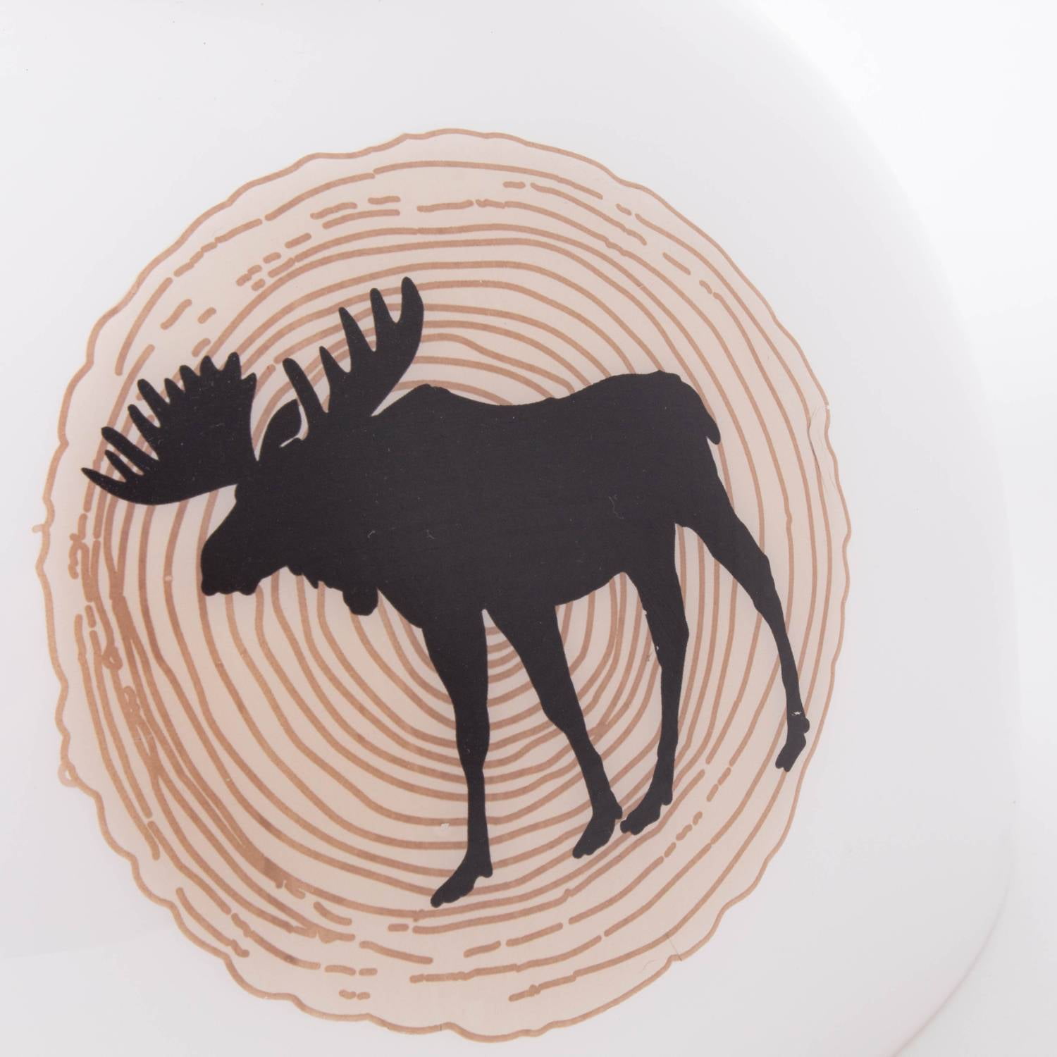 Aladdin Oil Lamp Shade - Student Design Glass Lampshade with 10 Inch Base Fitter, Moose on White Background