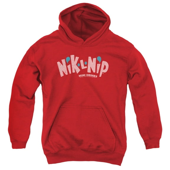 Dubble Bubble Distressed Logo Youth Pullover Hoodie Sweatshirt Red