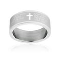 thumbnail image 2 of West Coast Jewelry Men's Dual Finish Lord's Prayer Stainless Steel Ring (8mm), 2 of 4