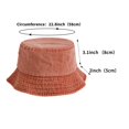 thumbnail image 4 of Washed Cotton Bucket Hats Packable Summer Outdoor Cap Travel Beach Sun Hat Plain Colors for Men Women, 4 of 5