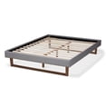 thumbnail image 3 of Baxton Studio Liliya Mid-Century Wood and Fabric Queen Platform Bed - Light Gray, 3 of 7