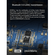 TOPPING DX3 Pro+ Headphone amplifier 3.5mm,Desktop usb dac,Bluetooth 5.1,Pre Amplifier with Remote Control,Black