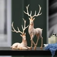 thumbnail image 2 of pitrice Décoration de Cerf, Ornements de Collection pour Maison et Bureau, Renne Assis Rouge, 2 of 5
