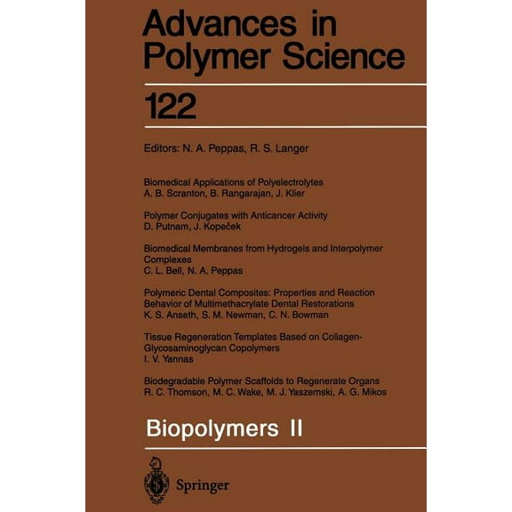 Advances in Polymer Science Biopolymers II, Book 122, (Paperback)