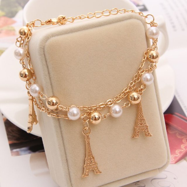 ZOSHI New Woman Pulseras Mulitlayers Cadena de color dorado Pulseras de corazón amp; Brazaletes Pulseras con dijes para mujer Pulseras de cristal Tan Jianjun unisex