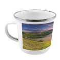 thumbnail image 2 of Nature Steel Camping Mug, Rising Sun over Calm Riverbed with Lush Trees and Meadows Shrubs Hillside Cloudy Sky, Printed Thermal Cup for Camping and Outdoor Activities, by Ambesonne, 2 of 2