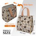 thumbnail image 3 of Paw Print Insulated Lunch Bag for Women & Adults,Large Portable Soft Cooler Lunch Bag,Thermal Food Storage Tote with Pearl Cotton,8.66L,8.75x5.75x9.5 Inch, 3 of 6