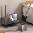 thumbnail image 2 of Escobilla de Baño Sin Perforaciones, con Estante, Escobilla de Baño Doméstica Sin Rincones Muertos, Baño, 2 of 6