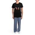 thumbnail image 4 of CafePress - Porkchop And Applesauce Women's Dark Pajamas - Women's Short Sleeve Print T-Shirt and Pants Dark Cotton Pajama Set, 4 of 7