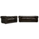 thumbnail image 1 of Sala Chesterfield 100% de Piel Genuina Sofá y Love Seat Chocolate ConfortoPiel Chesterfield Grasso, 1 of 5