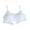 White, variant on Student Bra Fixed Cup, Chest Wrap with Chest Pad, Adjustable Shoulder Strap, Suitable for Running, One Size