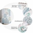 thumbnail image 3 of Coral Shell Shower Curtain, 36" x 72", Starfish Seahorse Blue Ocean Coastal Waterproof Bathroom Curtain Washable Shower Curtain Set with 12 Hooks, 3 of 6