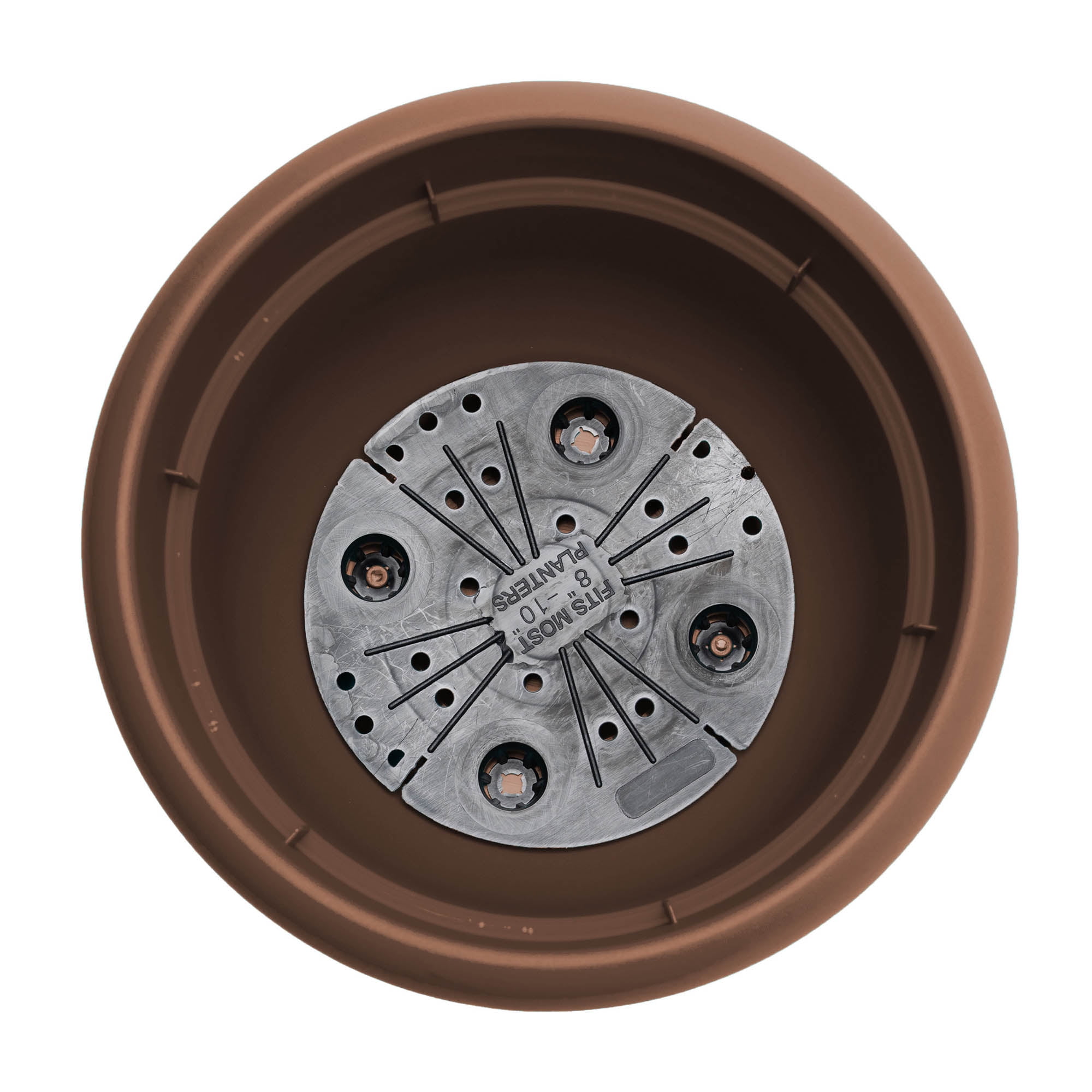 Bloem Ariana Pot Planter: 20" - Chocolate - Durable Resin Pot, For Indoor and Outdoor Use, Gardening, Self Watering Disk Included, 11 Gallon Capacity
