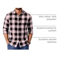 thumbnail image 5 of COOFANDY Plaid Shirt Men Flannel Shirts Long Sleeve Button Down Shirts with Pocket, 5 of 7