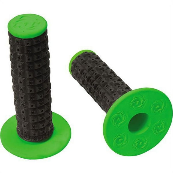 Torc1 Enduro Dual Compound Black/Green MX Twist Throttle Grips (2000-0208)