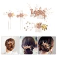 thumbnail image 1 of BESTYASH 4Pcs Braut Hochzeit Haarkamm Pink Bridal Hair Accessories Set, 1 of 7