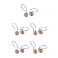thumbnail image 2 of Electronicheart 1/2/3/5 2 Pièces Rideau en Métal Tieback Polyester Style Simple Couleur Unie Cuisine Parasol Fixation Fixation Accessoires Rouge 5PCS, 2 of 6