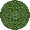 thumbnail image 1 of Ahgly Tapis Rond Lavable en Machine Intérieur Transitionnel Vert Forêt Foncé, 8 Pieds Rond, 1 of 7