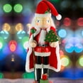 thumbnail image 4 of Ornativity Santa Nutcracker 13.5" - Holiday Wooden Nutcracker Santa Figure Home Decoration, 4 of 6