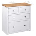 thumbnail image 4 of vidaXL Buffet Blanc 80x40x83 cm Pin Gamme Panama, 4 of 5