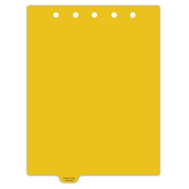 Carstens - Heavy Duty Physician Orders Plastic Ring Binder Dividers, Bottom Tab, 1/9 Cut, Tab 3 Position, US Letter, Pack of 10, (2623-22) - Ideal Medical Chart Dividers for 3 Ring Binders