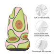 thumbnail image 4 of Wukai Cute Avocado Full Set Car Seat Covers with Soft Padding Universal Auto Front Seats Protector and Cushion Mat, 4 of 5