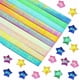 thumbnail image 1 of 900 hojas de tiras de papel con forma de estrella para origami, con efecto perlado, te amo, verde, rosa, azul y morado, papel de origami de doble cara de la suerte., 1 of 5