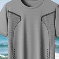 thumbnail image 5 of Plus Size Big & Tall Men's Quick Dry Thin Short Sleeve Crewneck T-Shirt Casual Summer Sports Top Tee Breathable Moisture Wicking Lightweight Workout Gym Running Travel Vacation, 5 of 5