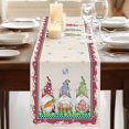 thumbnail image 3 of Table Runners 70 Inches Long Dress Scarves, Gnomes Easter Farmhouse Coffee/Dining/Kitchen Table Decor, Holiday Table Runner, Eggs Tulips Spring Floral Rustic 13x70 Inch, 3 of 9