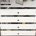 thumbnail image 5 of WIAWG Display Cabinet with Glass Doors and 4 Drawers, 78.7" Tall Wooden Bookcase Organizer for Home Office Living Room, 5 of 8