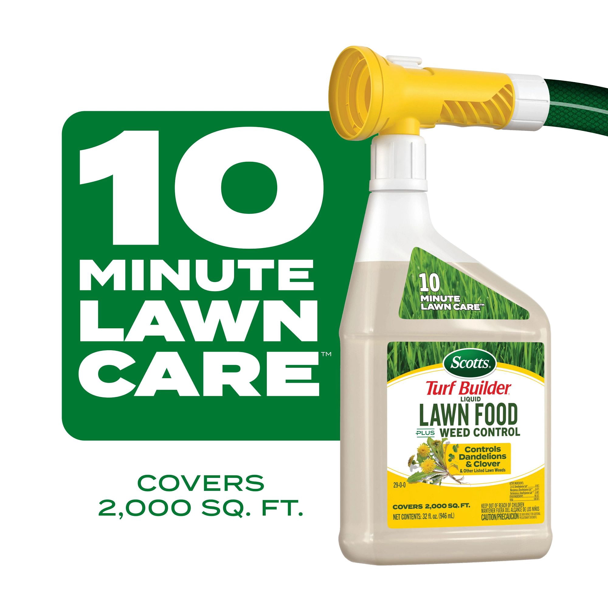 Scotts Turf Builder Liquid Lawn Food Plus Weed Control, Controls Dandelions, 32 fl. oz.