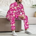 thumbnail image 7 of Kdxio Vintage Flowers Men’s Pajama Set Pajamas For Men 2 Piece PJ Set with Men Pajama Pants and Long Sleeve T-Shirt Lounge Set-X-Large, 7 of 7