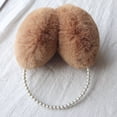 thumbnail image 4 of Winter Earmuff Soft Plush Solid Color Faux Pearl Fluffy Ear Muff Ear Warmer, 4 of 4