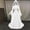 White, variant on Medieval Victorian Dress for Women,Vintage Witch Halloween Renaissance Costumes Velvet Vampire Hooded Gothic Cosplay Gown, halloween costumes for women, medieval dress-White/M