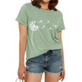 thumbnail image 3 of iTNHFP T-Shirt pour Femmes Coton T-Shirt Femmes Grande Taille T-Shirts Imprimés Col Rond Décontracté Manches Courtes T-Shirt, 3 of 4