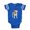Royal Blue, variant on CafePress - Bulldog Santa - Cute Infant Baby Football Bodysuit