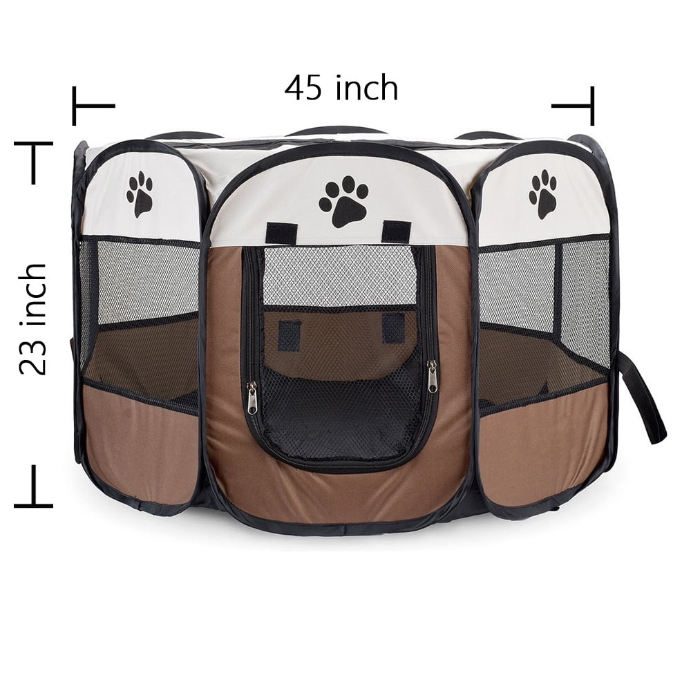 axGear Portable Pet Playpen Foldable Dog Cat Playpen Camping Tent Kennel Crate