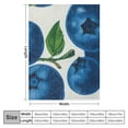 thumbnail image 4 of ARISTURING Blueberries Leaf Pattern Flannel Blanket for All Seasons Throw Blanket 50x60in, 4 of 6