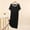 Black, variant on Sleep Dress Casual Sleepwear Solid Color Lace Loose Short Sleeve Thin Nightgown for Women