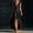 Black, variant on Qulqfy Wedding Guest Womens Summer Dresses Ruffle Solid Sleeveless Maxi Casual V-Neck Boho Swing Wedding Guest Cocktail Vacation Evening Gown