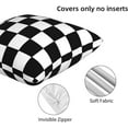 thumbnail image 4 of Black and White Checkerboard Throw Pillow Covers Plaid Soft Square Cushion Pillowcase Set of 2 for Sofa Couch Home Decor 18 X 18 in, 4 of 6