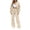 Beige, variant on Bloomae Women's Fall 2 Piece Lounge Sweatsuits Set Full Zip up Long Sleeve Sweatshirt Jacket and Wide Leg Sweatpants Lounge Sets Loose Comfy Jogger Tracksuit Y2k Outfits Clothes