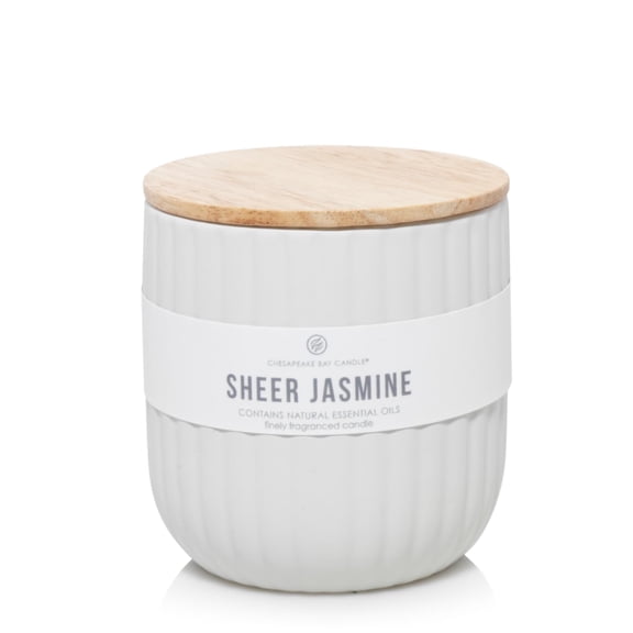 Chesapeake Bay Candle Minimalist Collection Rosewood Fig - 10.1oz Soft-Touch Medium Ribbed Jar Candle