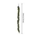 thumbnail image 3 of Kugisaki Christmas Decor Christmas Simulation Green Pine Leaf, 1.8m/71 Inch Christmas Garland with Red Berries, Festive Greenery Decor for Fireplace Wall Stair Dining Table, 3 of 8