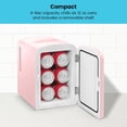 thumbnail image 3 of Chefman Portable 4L Mini Fridge w/ Heating and Cooling - Pink, New, 3 of 7