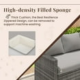 thumbnail image 3 of YODOLLA 7-Piece Patio Conversation Set with 43" Fire Pit Table, Outdoor Sectional Sofa, PE Rattan Wicker Furniture, Steel Frame, Gray, 3 of 7