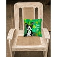 thumbnail image 2 of St Patrick's Day Boston Terrier Fabric Decorative Pillow, 2 of 4