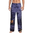 thumbnail image 1 of Fotbe Mystery House Halloween Night Pantalones de Pijama para Hombre, Pantalones de Dormir, Pantalones de Casa con Cintura Ajustable y Bolsillos-Medium, 1 of 6